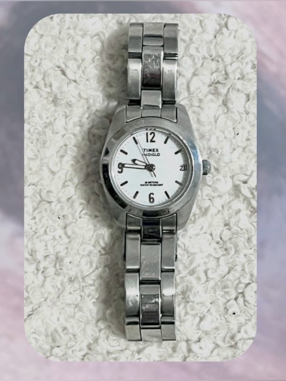 🎉 vintage Timex water resistant silver watch